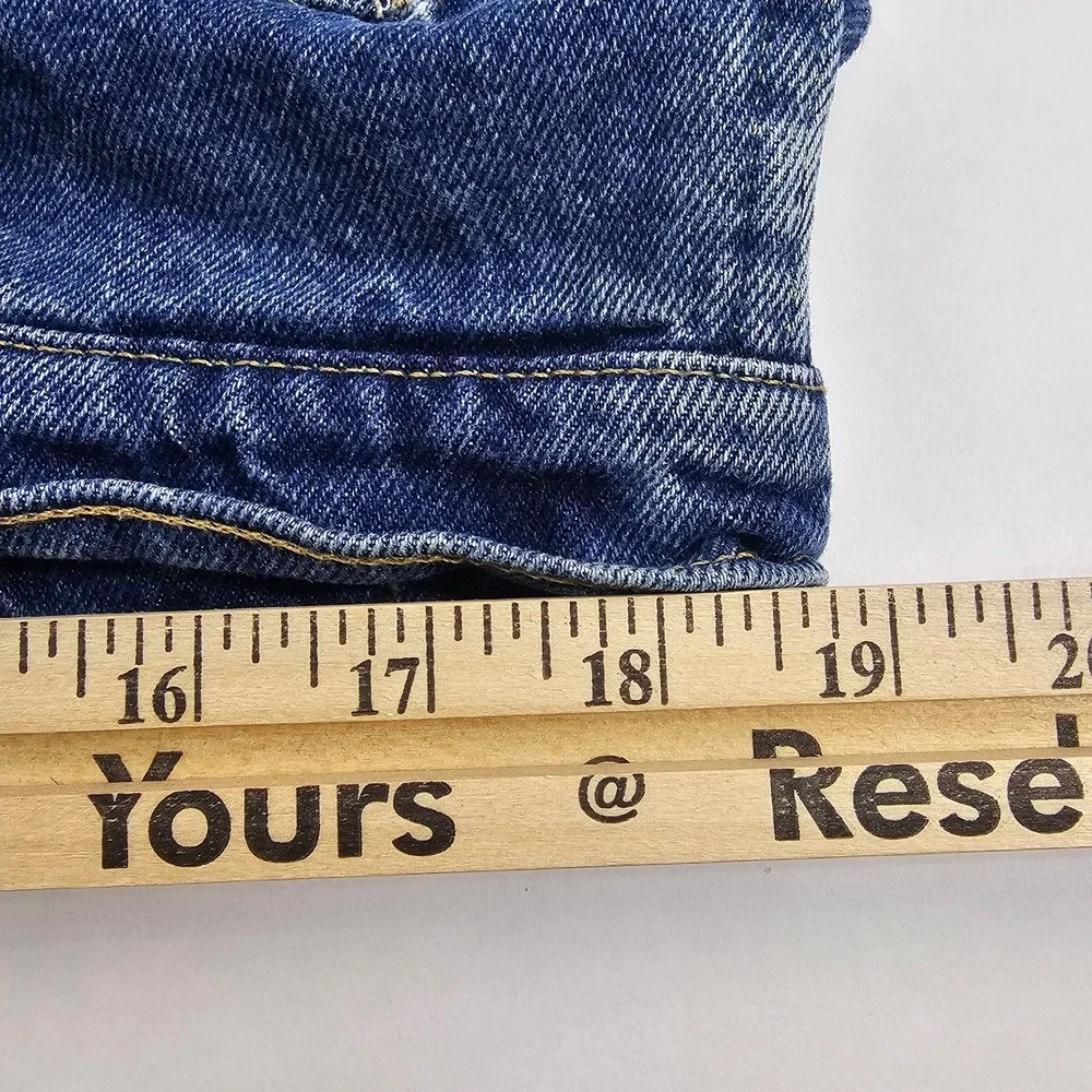 Cabelas Roughneck Men 37x29 Fleece Lined Relaxed Fit Denim Jeans Dark Stone Blue